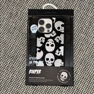 Reaper Skull Phone Case - Black and White